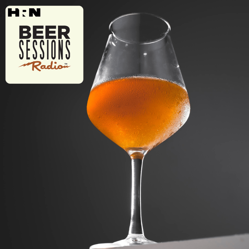 media picture of Cempazuchil in a glass with the beer sessions radio logo